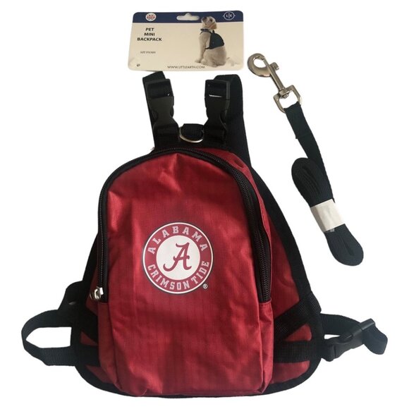 Alabama Crimson Tide Mini Pet Dog Doggie Backpack Officially Licensed Medium NWT - Picture 1 of 5